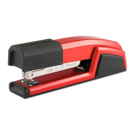 Bostitch Stanley Bostitch Antimicrobial Full Strip Metal Stapler, 25-Sheet Capacity, Red B777RED